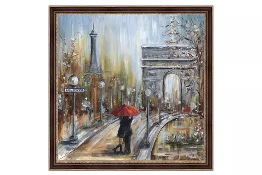 Репродукция в раме Объятие рядом с аркой