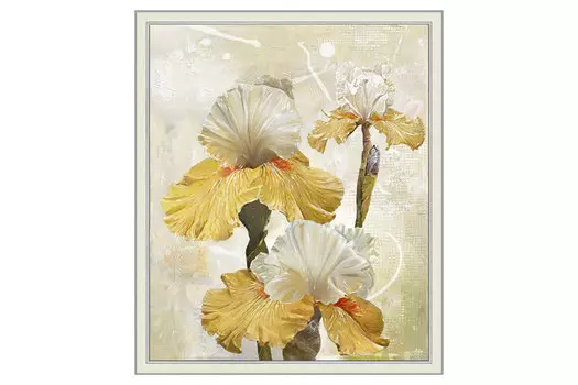 Репродукция в раме Романтические ирисы