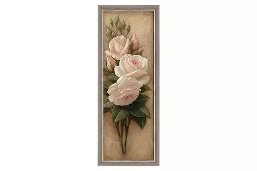 Репродукция в раме Розовые лепестки I