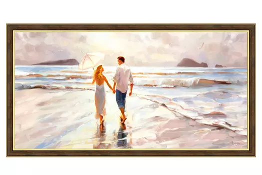 Репродукция в раме Рука об руку