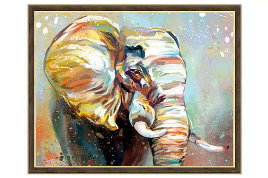 Репродукция в раме Слон