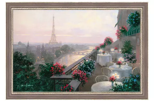 Репродукция в раме Ужин на террасе