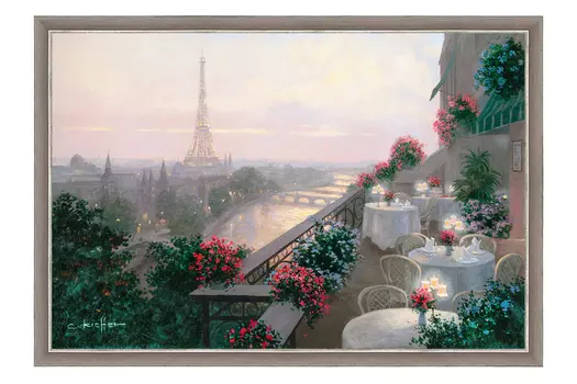 Репродукция в раме Ужин на террасе