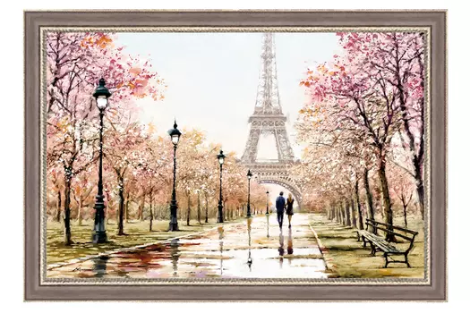 Репродукция в раме Весенний Париж
