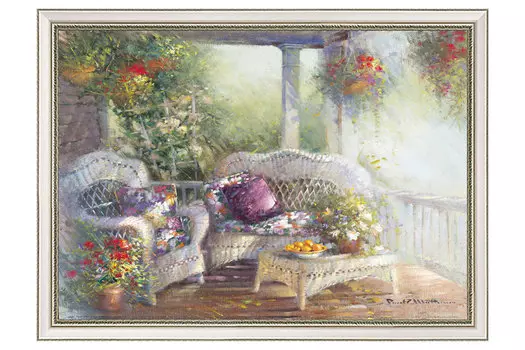 Репродукция в раме Весенняя веранда