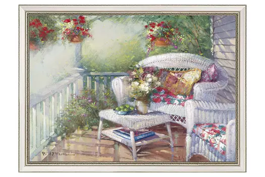 Репродукция в раме Весенняя веранда