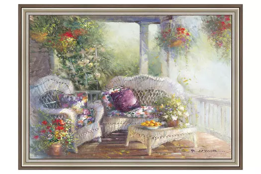 Репродукция в раме Весенняя веранда