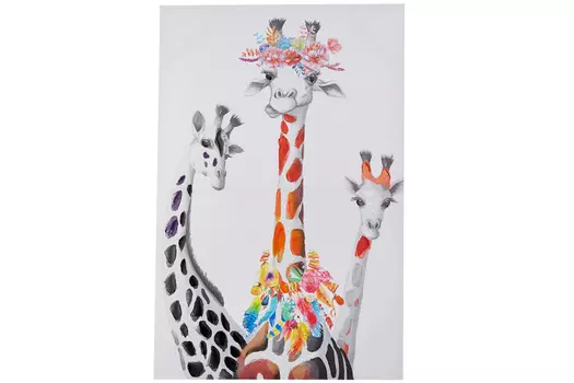 Репродукция Жирафы в цветах
