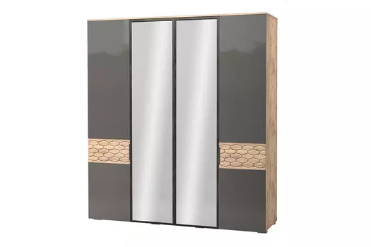 Шкаф 4-дверный для платья и белья Дели