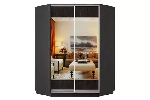 Шкаф-купе угловой 2-дверный Практик 71