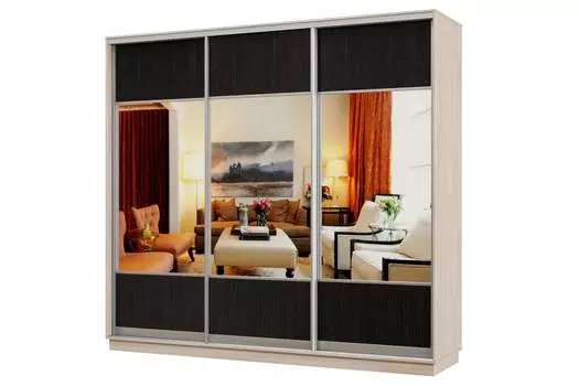 Шкаф-купе 3-дверный Практик 60