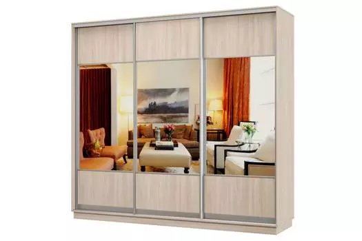 Шкаф-купе 3-дверный Практик 60