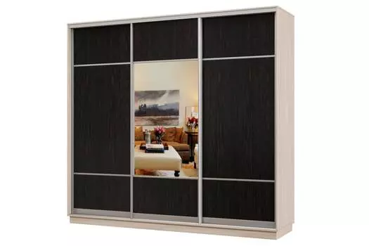 Шкаф-купе 3-дверный Практик 60