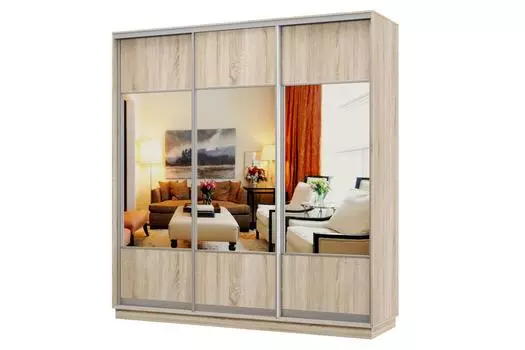 Шкаф-купе 3-дверный Практик 60