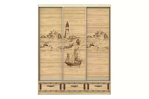 Шкаф-купе 3-х дверный Корсар