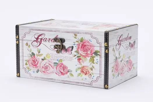 Шкатулка Цветы и бабочки