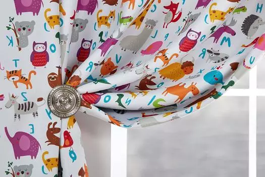 Штора для детской на ленте Zoo