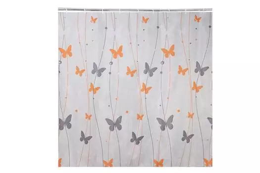 Штора для ванной комнаты Бабочки
