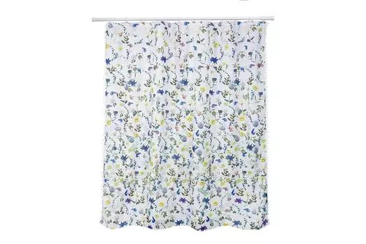 Штора для ванной комнаты с тесьмой Летний сад