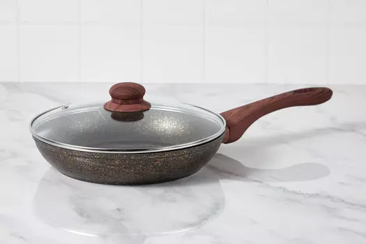 Сковорода с крышкой 24 см Яшма