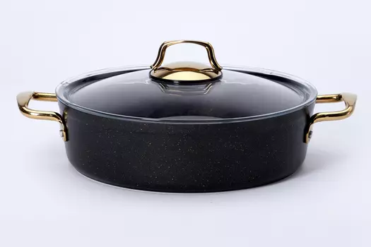 Сотейник с крышкой Чёрное Золото