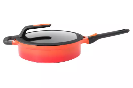 Сотейник с крышкой Gem red