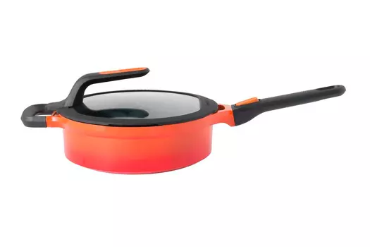 Сотейник с крышкой Gem red