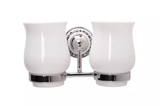 Стакан для зубных щёток двойной настенный Сафьян