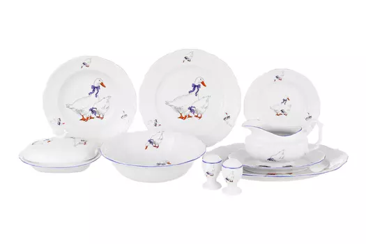 Столовый набор на 6 персон Гуси