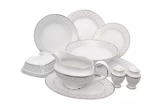 Столовый набор на 6 персон Серебряная сетка