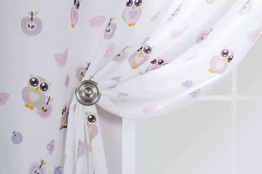Тюль для детской на ленте Owly