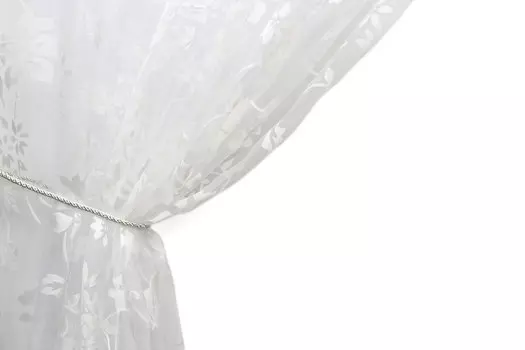 Тюль для кухни на ленте Klematis