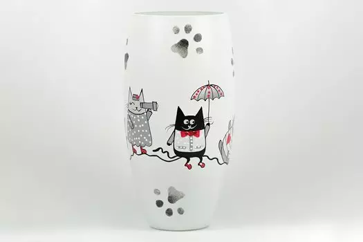 Ваза-бочка декорированная 7518