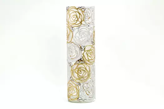 Ваза-цилиндр декорированная 7017