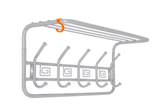 Вешалка настенная с полкой Ажур