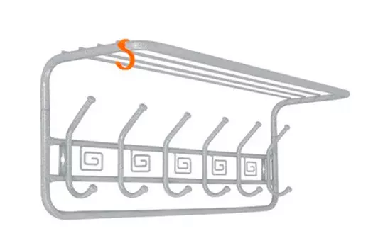 Вешалка настенная с полкой Ажур