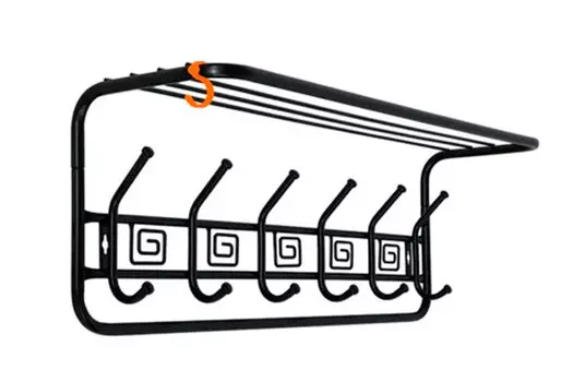 Вешалка настенная с полкой Ажур 80