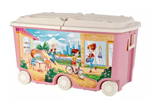 Ящик для игрушек с крышкой Пластишка