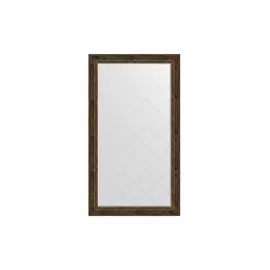 Зеркало напольное в раме с гравировкой Состаренное дерево с орнаментом