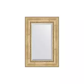 Зеркало с фацетом в раме Состаренное серебро с орнаментом