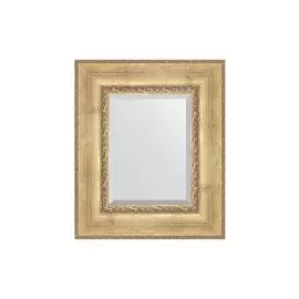 Зеркало с фацетом в раме Состаренное серебро с орнаментом