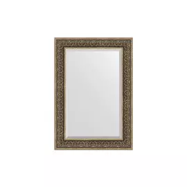 Зеркало с фацетом в раме Вензель серебряный