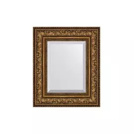 Зеркало с фацетом в раме Виньетка состаренная бронза 109 мм