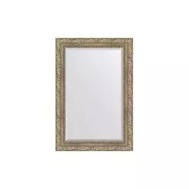 Зеркало с фацетом в раме виньетка античное серебро