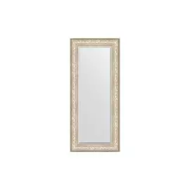 Зеркало с фацетом в раме виньетка серебро