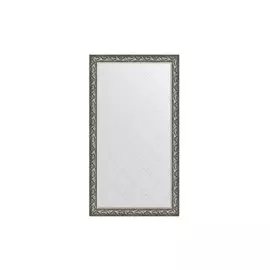 Зеркало с гравировкой напольное в раме Византия серебро