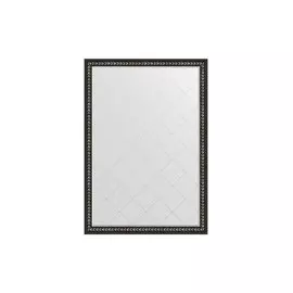 Зеркало с гравировкой в раме чёрный ардеко