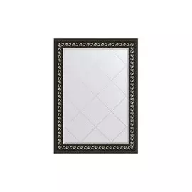 Зеркало с гравировкой в раме чёрный ардеко