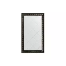 Зеркало с гравировкой в раме чёрный ардеко