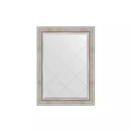 Зеркало с гравировкой в раме Римское серебро